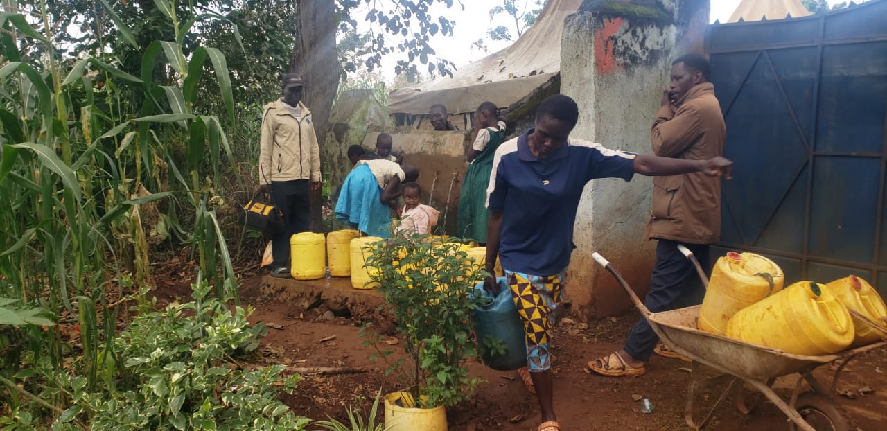 fetching water 